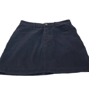 J Galt Black Mini Denim Shirt. Size Medium.